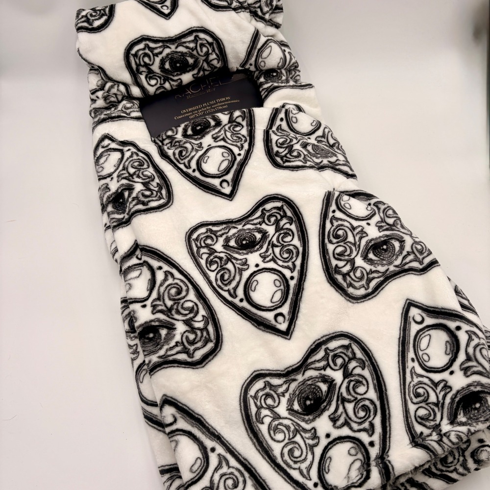 Rachel Rachel Roy Oversized Plush Throw Blanket Planchette All Seeing Eye Ouija